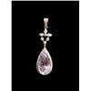 Image 2 : 20Ct. One of a Kind, Designer signed, r bianco 18kt White Gold and diamond pendant. Teardrop mount h