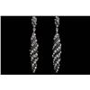 Image 1 : Clear Czech Crystal Turritella Drop Earrings