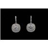Image 1 : 18k White Gold Plated Cubic Zirconia Cz Drop Dangle Earrings