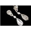 Image 2 : 18k White Gold Plated Cubic Zirconia Cz Drop Dangle Earrings