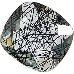 36.70 Cts Aaa Black Rutile Quartz Glass Translucent Gemstone