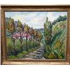 Image 1 : Mid Century Signed French Impressionist Landscape Oil Painting