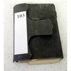 Religious Receipt Book 1847 Leather