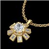 Image 2 : 1.33 CTW VS/SI Diamond Solitaire Art Deco Necklace 18K Yellow Gold - REF-220W9F - 37069