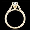 Image 2 : 1.45 CTW H-SI/I Certified Diamond Solitaire Ring 10K Yellow Gold - REF-163K5W - 34981