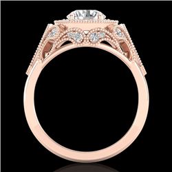 1.75 CTW VS/SI Diamond Solitaire Art Deco Ring 18K Rose Gold - REF-436M4H - 37320