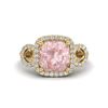 Image 1 : 2.75 CTW Morganite & Micro VS/SI Diamond Ring 14K Rose Gold - REF-70W9F - 23007