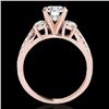 Image 2 : 1.75 CTW H-SI/I Certified Diamond 3 Stone Ring 10K Rose Gold - REF-216Y4K - 35413
