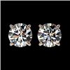 Image 1 : 1.52 CTW Certified H-SI/I Quality Diamond Solitaire Stud Earrings 10K Rose Gold - REF-183A2X - 36601