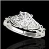 Image 1 : 1.1 CTW H-SI/I Certified Diamond Solitaire Ring 10K White Gold - REF-236N4Y - 35200