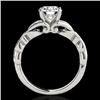 Image 2 : 1.1 CTW H-SI/I Certified Diamond Solitaire Ring 10K White Gold - REF-236N4Y - 35200