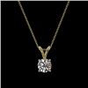 Image 4 : 0.55 CTW Certified H-SI/I Quality Diamond Solitaire Necklace 10K Yellow Gold - REF-51F2N - 36725