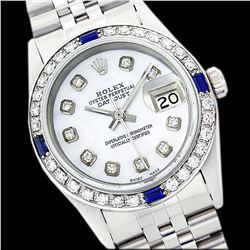 Rolex Ladies Stainless Steel, Diam Dial & Diam/Sapphire Bezel, Sapphire Crystal - REF-426K6T