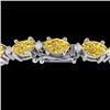 25.8 CTW Citrine & VS/SI Certified Diamond Eternity Bracelet 10K White Gold - REF-118K4W - 29447