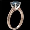 Image 4 : 2.50 CTW Certified Intense Blue SI Diamond Solitaire Engagement Ring 10K Rose Gold - REF-502N3Y - 33