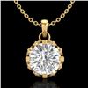 1.14 CTW VS/SI Diamond Art Deco Stud Necklace 18K Yellow Gold - REF-205X5T - 36844