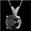 Image 2 : 2.09 CTW Fancy Black VS Diamond Solitaire Necklace 10K White Gold - REF-44H5A - 36811