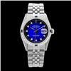 Image 2 : Rolex Men's Stainless Steel, QuickSet, Diam Dial & Diam/Sapphire Bezel - REF-521F5M