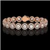 Image 1 : 13.42 CTW Diamond Designer Bracelet 18K Rose Gold - REF-2174W2F - 42582