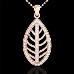 1 CTW Micro Pave VS/SI Diamond Designer Necklace 14K Rose Gold - REF-84H8A - 21545