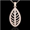 Image 1 : 1 CTW Micro Pave VS/SI Diamond Designer Necklace 14K Rose Gold - REF-84H8A - 21545