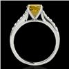 Image 2 : 1.25 CTW Certified Si/I Fancy Intense Yellow Diamond Solitaire Ring 10K White Gold - REF-200K2W - 34