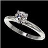 Image 1 : 0.75 CTW Certified H-SI/I Quality Diamond Solitaire Engagement Ring 10K White Gold - REF-118M2H - 32