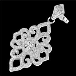 2.50 CTW Micro Pave VS/SI Diamond Designer Earrings 14K White Gold - REF-236H4A - 22549