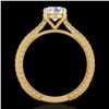 Image 1 : 1.45 CTW VS/SI Diamond Art Deco Ring 18K Yellow Gold - REF-400A2X - 37006