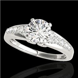 1.4 CTW H-SI/I Certified Diamond Solitaire Ring 10K White Gold - REF-218A2X - 34996