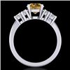 Image 4 : 2.1 CTW Intense Fancy Yellow Diamond Solitaire Classic Ring 18K White Gold - REF-290H9A - 37609