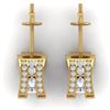 Image 4 : 2.25 CTW I-SI Diamond Solitaire Art Deco Stud Micro Earrings 14K Yellow Gold - REF-233N5Y - 30290
