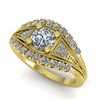 Image 5 : 1.50 CTW Solitaire Certified VS/SI Diamond Ring 14K Yellow Gold - REF-232M2H - 38549