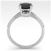 Image 4 : 1.50 CTW Black Diamond Engagement Designer Ring 14K White Gold - REF-51W3F - 38470