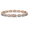 Image 2 : 12.16 CTW Marquise Diamond Designer Bracelet 18K Rose Gold - REF-2256M2H - 42744