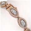 Image 4 : 12.16 CTW Marquise Diamond Designer Bracelet 18K Rose Gold - REF-2256M2H - 42744