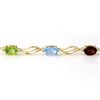 Image 2 : 8.02 CTW Multi-Sapphire & Diamond Bracelet 10K Yellow Gold - REF-45A6X - 10819