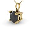 Image 1 : 2.0 CTW Black VS/SI Diamond Designer Necklace 18K Yellow Gold - REF-70W9F - 32368