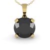 Image 2 : 2.0 CTW Black VS/SI Diamond Designer Necklace 18K Yellow Gold - REF-70W9F - 32368