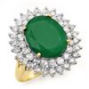 Image 1 : 10.83 CTW Emerald & Diamond Ring 14K Yellow Gold - REF-263Y6K - 12961