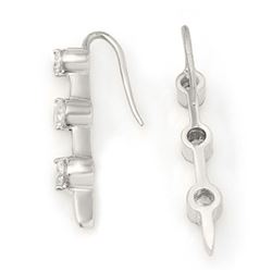 2.0 CTW Certified VS/SI Diamond Earrings 18K White Gold - REF-245A5X - 13157