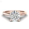 Image 2 : 1.36 CTW VS/SI Diamond Solitaire Art Deco Ring 18K Rose Gold - REF-490W9F - 37290