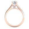 Image 4 : 1.36 CTW VS/SI Diamond Solitaire Art Deco Ring 18K Rose Gold - REF-490W9F - 37290
