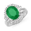 Image 1 : 5.04 CTW Emerald & Diamond Ring 14K White Gold - REF-127W3F - 14097