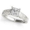 Image 1 : 1 CTW Certified VS/SI Princess Diamond Solitaire Ring 18K White Gold - REF-346H4A - 28125