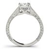 Image 2 : 1 CTW Certified VS/SI Princess Diamond Solitaire Ring 18K White Gold - REF-346H4A - 28125
