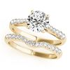 Image 1 : 1.23 CTW Certified VS/SI Diamond Solitaire 2Pc Wedding Set 14K Yellow Gold - REF-203M3H - 31579