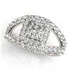 Image 2 : 1.85 CTW Certified VS/SI Princess Diamond Solitaire Halo Ring 18K White Gold - REF-261W3F - 27195