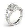 Image 4 : 1.85 CTW Certified VS/SI Princess Diamond Solitaire Halo Ring 18K White Gold - REF-261W3F - 27195