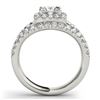 Image 5 : 1.85 CTW Certified VS/SI Princess Diamond Solitaire Halo Ring 18K White Gold - REF-261W3F - 27195